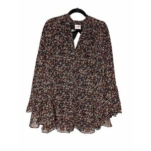 Buddy Love Jasmine Tunic Ditsy Floral Bell Sleeve Size XS